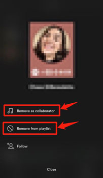 remove people from collaborative spotify playlist