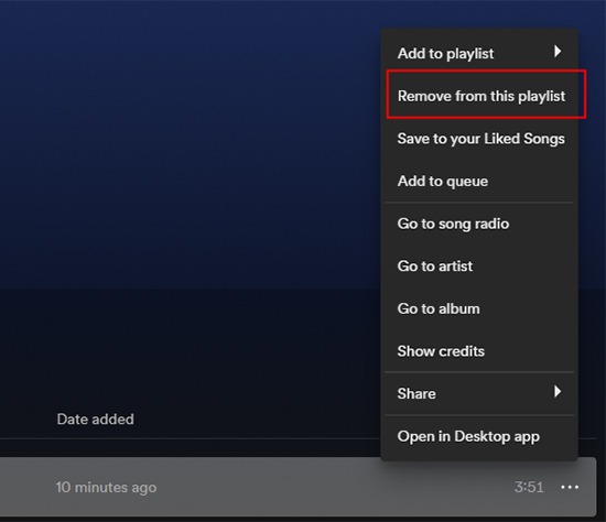 remove songs from spotify playlist