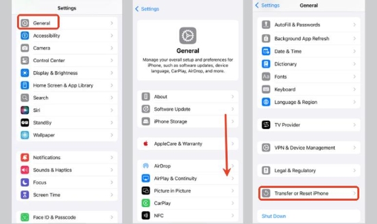 reset iphone for audible