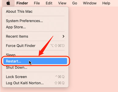 restart mac computer