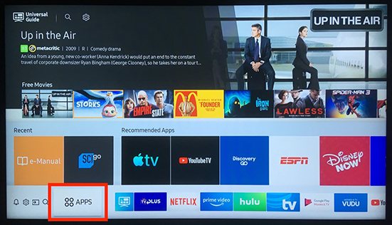 apps on samsung tv