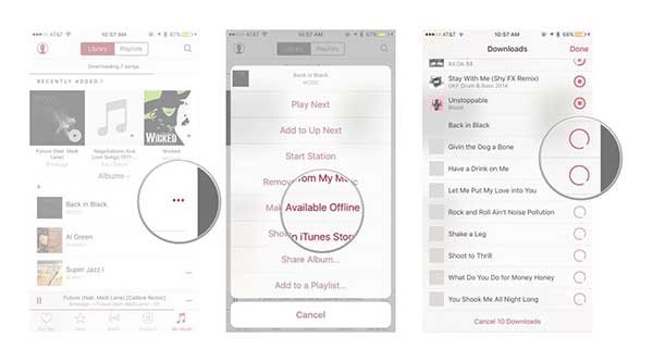 save apple music on ios