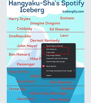 share spotify music iceberg
