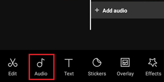 capcut audio tab on iphone android