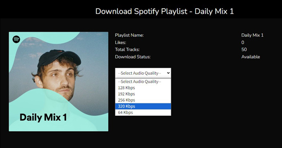 change audio quality for spotify music download