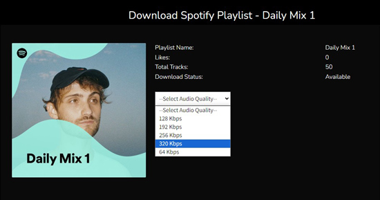 spotisongdownloader user interface