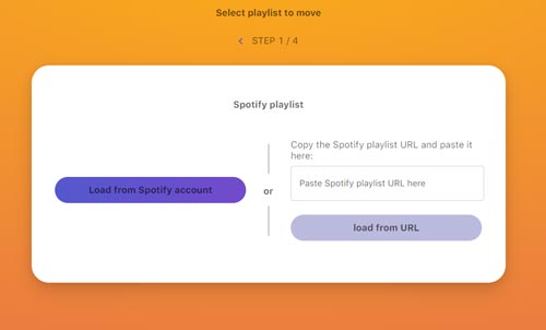 select playlist to move tunemymusic