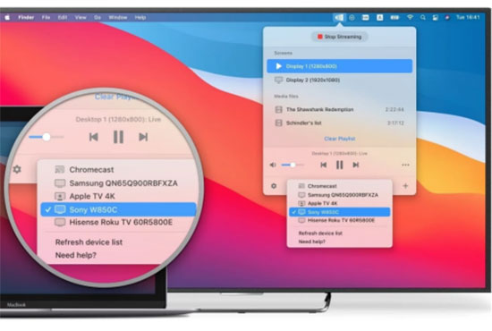 select sony tv on mac