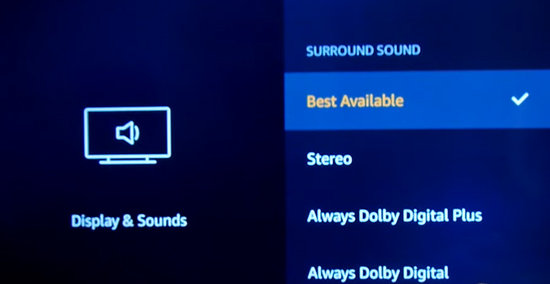 select the best available amazon music sound