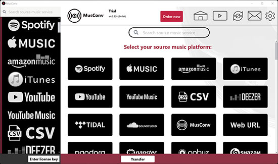 select tidal as source musconv