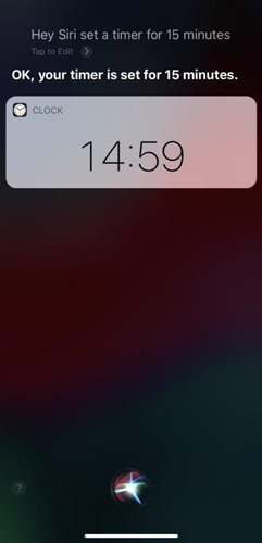 set a timer with siri iphone