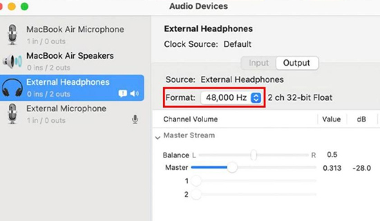 set default audio format for spotify on mac