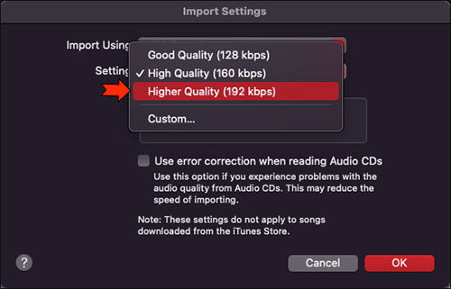 set music quality on apple music for mac app