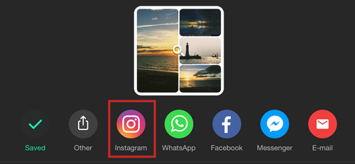 share inshot videos to instagram