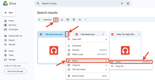 share apple music on google drive