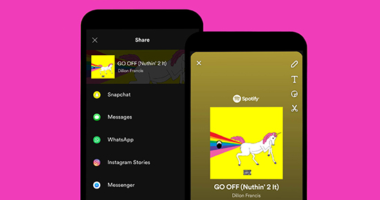 share spotify song on snapchat