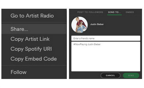 share spotify playlist via desktop app