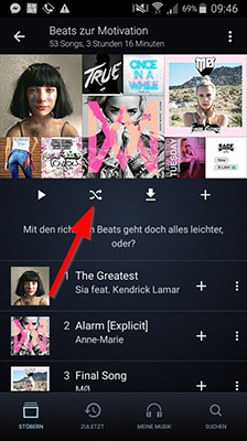 turn off shuffle to fix amazon music songs skipping