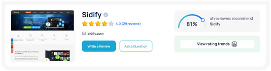 sidify review on sitejabber