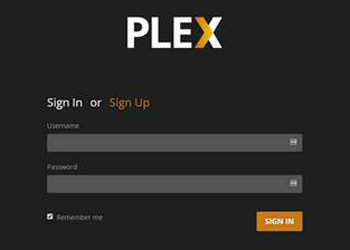 sign in your plex account