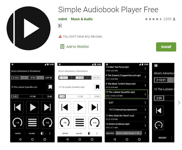simple audiobook player free