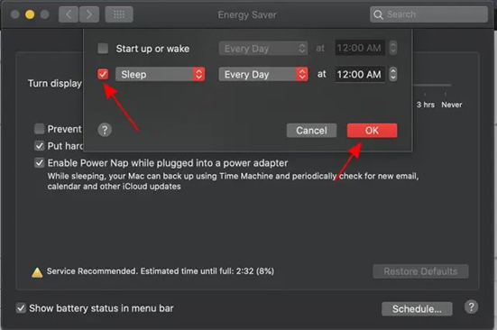 set sleep timer apple music mac