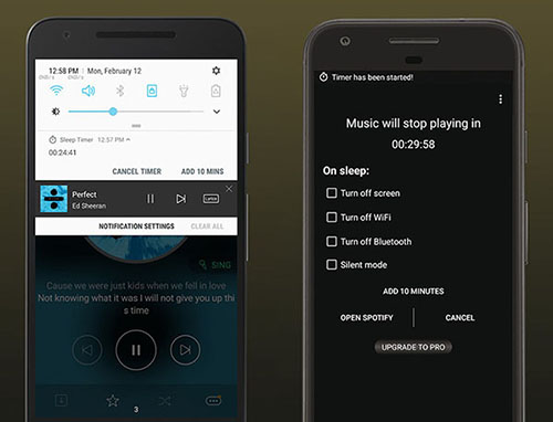 spotify set timer spotify set timer