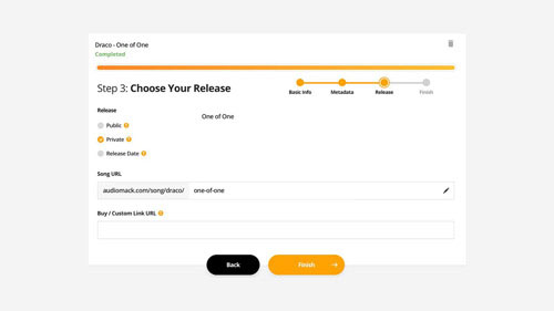 set spotify songs release on audiomack