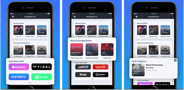 move from spotify to deezer on mobile via songshift