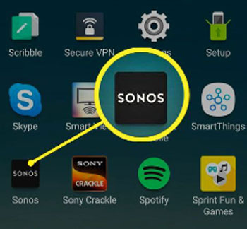 open sonos app