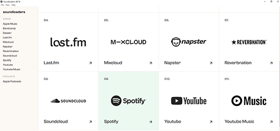 select soundloaders spotify downloader