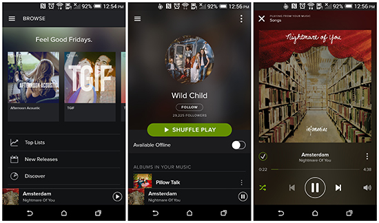 play spotify on huawei p30 via app