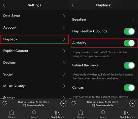 turn off spotify autoplay on ios