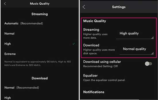 improve spotify audio quality on mobile