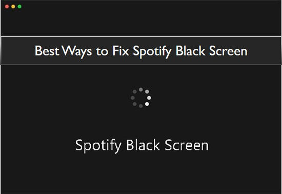 spotify black screen