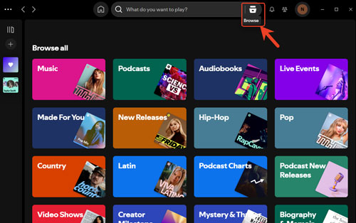 find new music on spotify via spotify browse