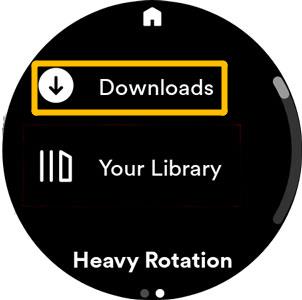 find spotify downloads on galaxy watch