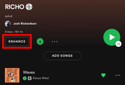 stop spotify from adding songs to my playlist via spotify enhance