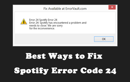 spotify error code 24