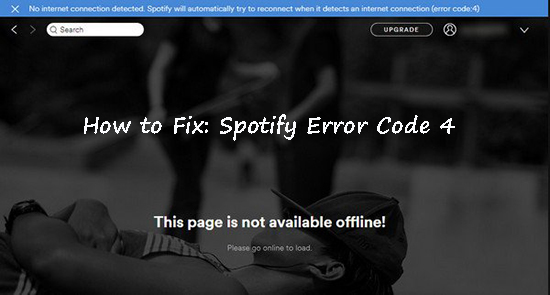 spotify error code 4