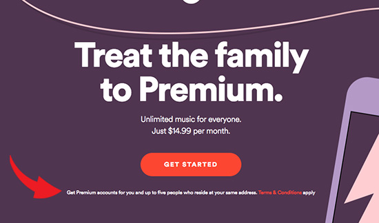 spotify on multiple devices via family premium
