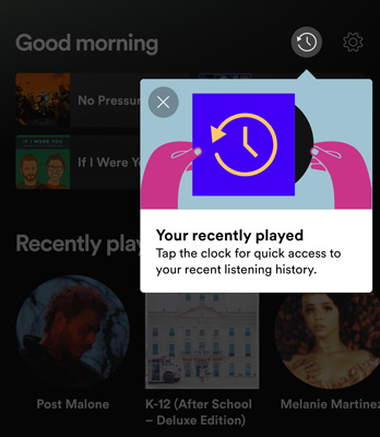 how to check spotify history on mobile