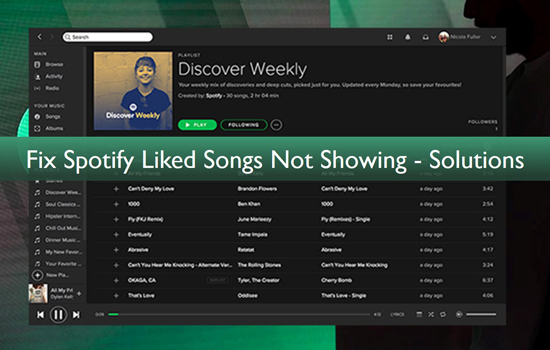 spotify liked songs not showing