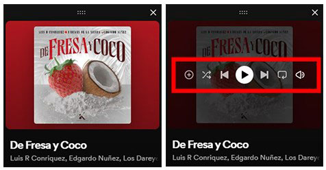 control spotify music playback via small player on windows and mac