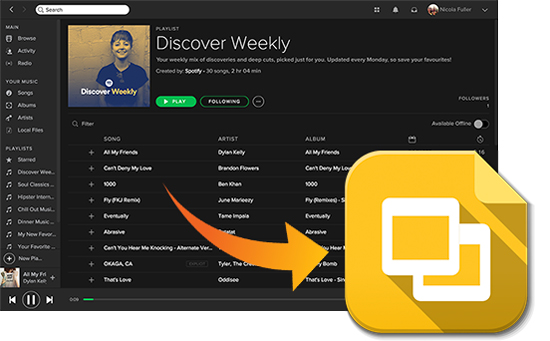 add spotify music to google slides