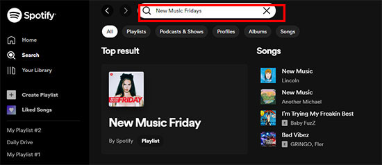 get on new music friday spotify desktop