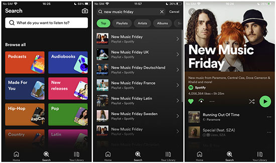 get on new music friday spotify mobile