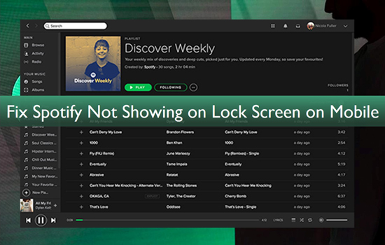 spotify not showing on lock screen