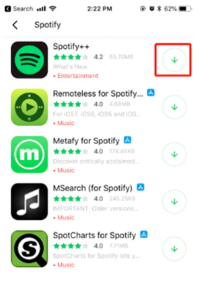 install spotify via tutuapp