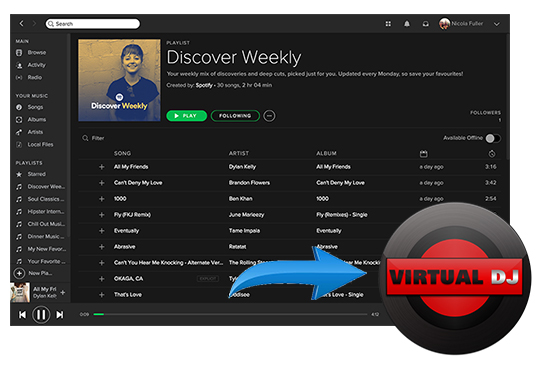 virtual dj spotify